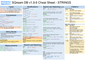 SQream DB Cheat sheet - Strings - Arnon Shimoni